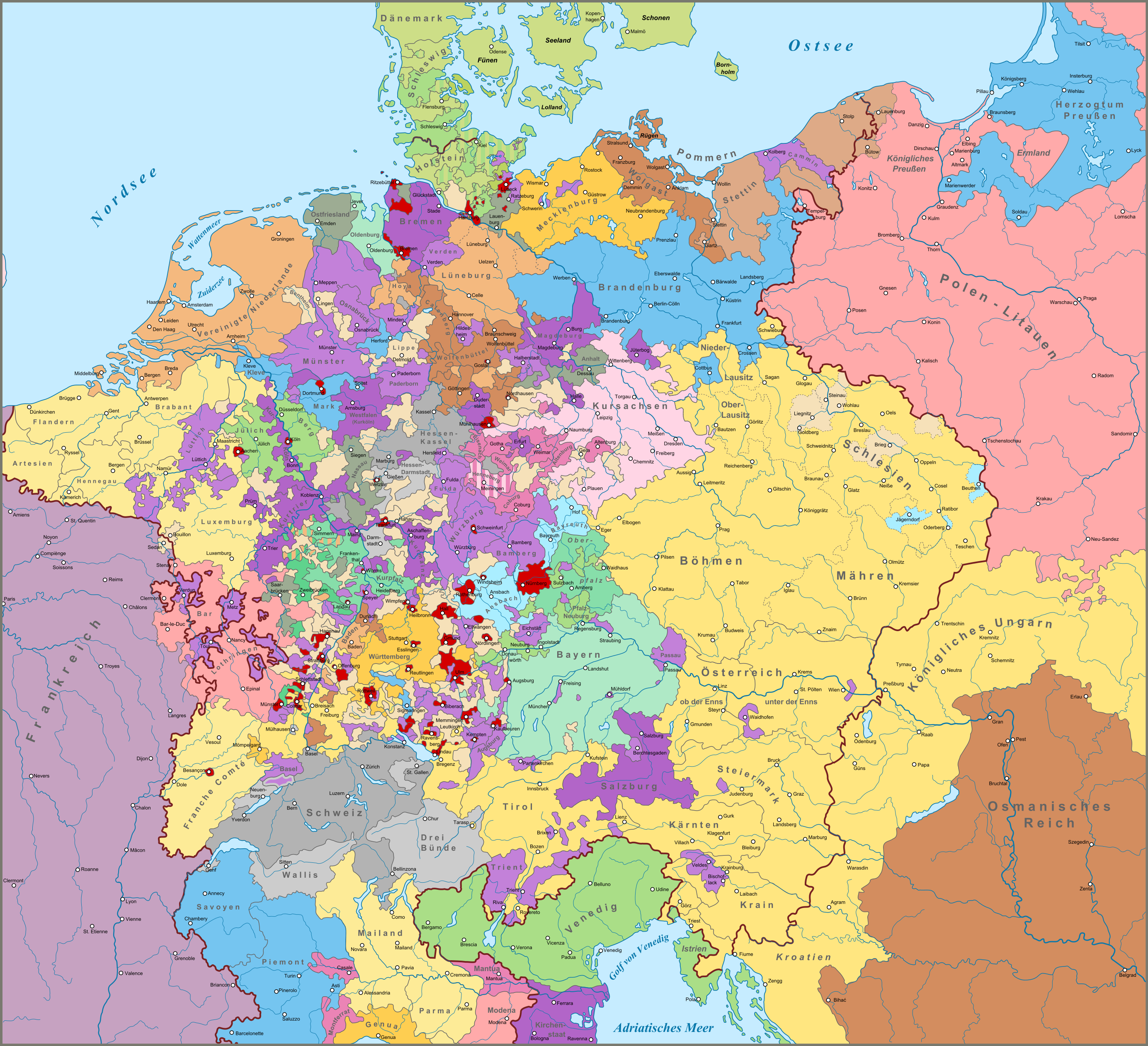 Map Of The Holy Roman Empire 1618   DE.svg  