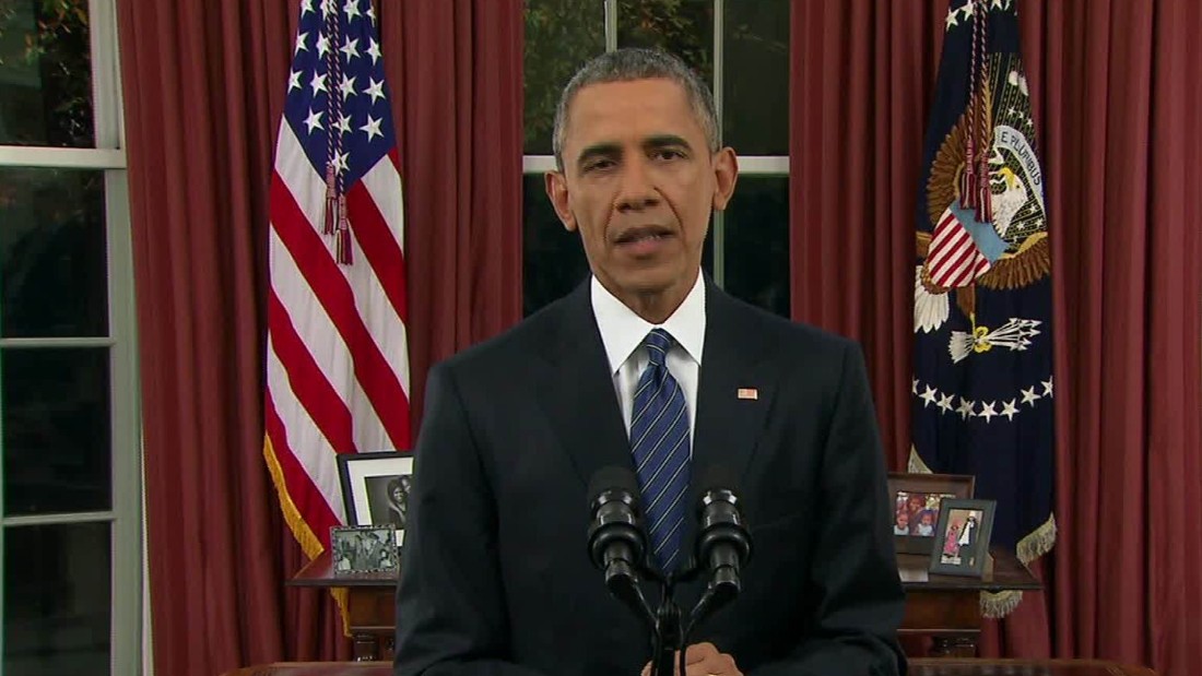 Obama delivers speech in Oval Office