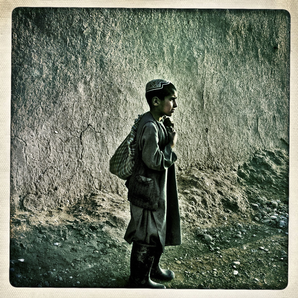 Afghan boy in the village of Kunder, Helmand Province, Afghanistan on October 29, 2010.