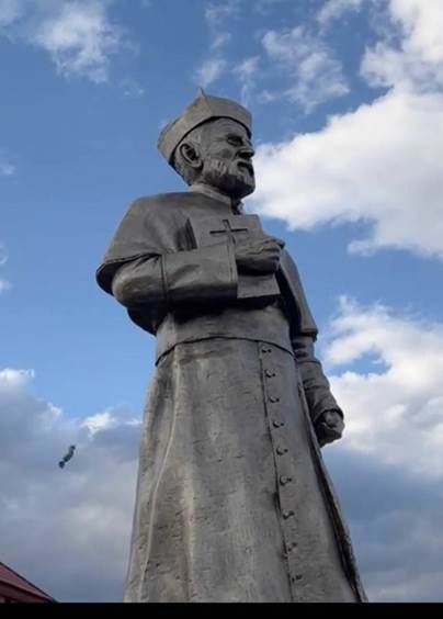 A recently erected statue of Father Boulos Bedari in Zakho, Iraq.