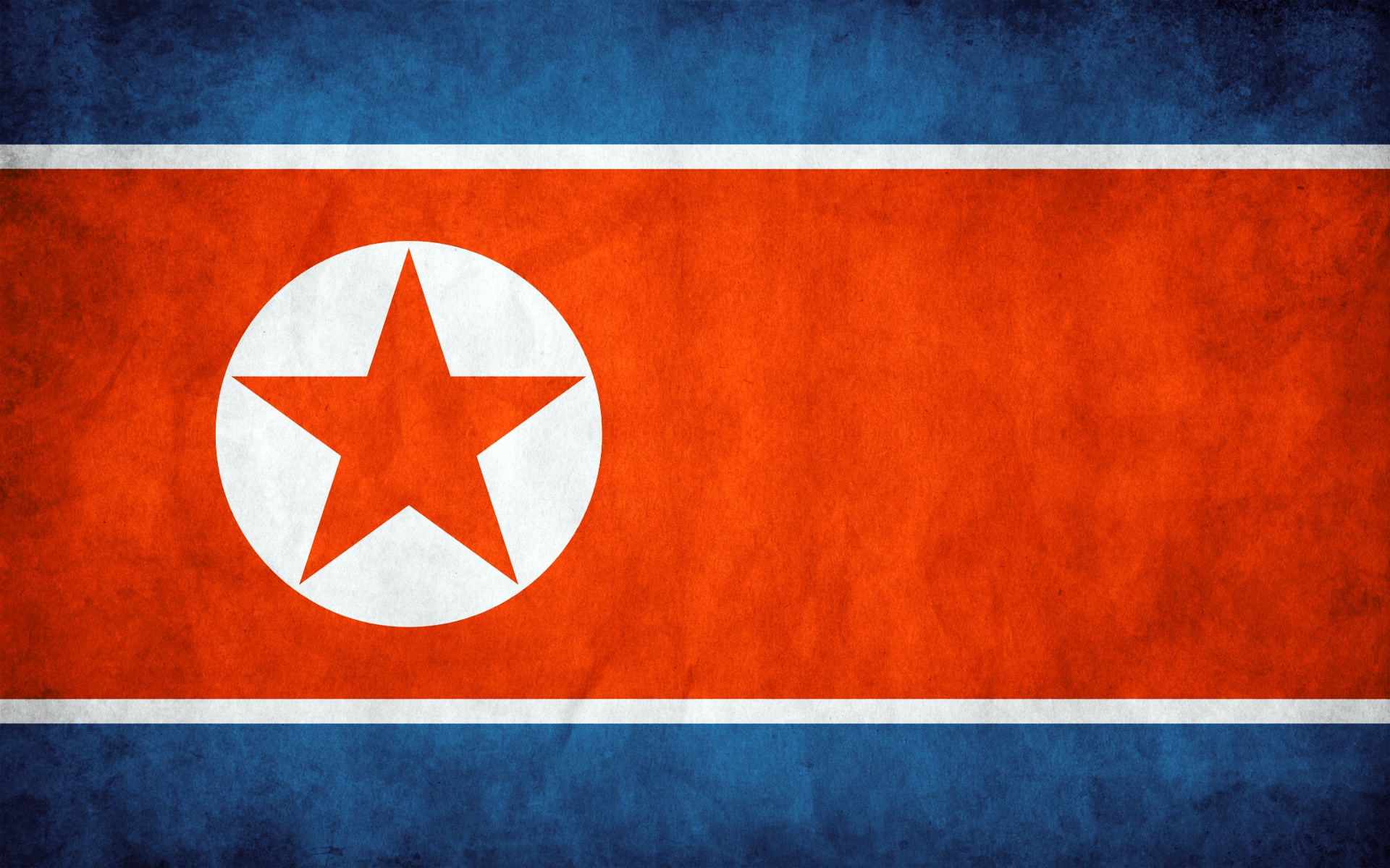 North Korea Grunge Flag 1920x1200 